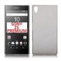 CUSTODIA GEL TPU SILICONE per SONY XPERIA Z5 PREMIUM, XPERIA Z5 PREMIUM DUAL COLORE NERO TRASPARENTE