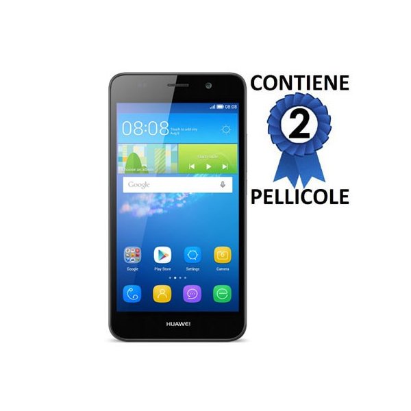 PELLICOLA PROTEGGI DISPLAY per HUAWEI Y6, HONOR 4A CONFEZIONE 2 PEZZI