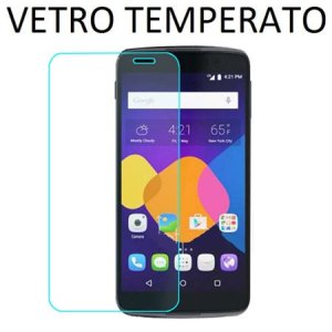 PELLICOLA PROTEGGI DISPLAY VETRO TEMPERATO per ALCATEL ONE TOUCH IDOL PIXI 3 - 4.5" POLLICI