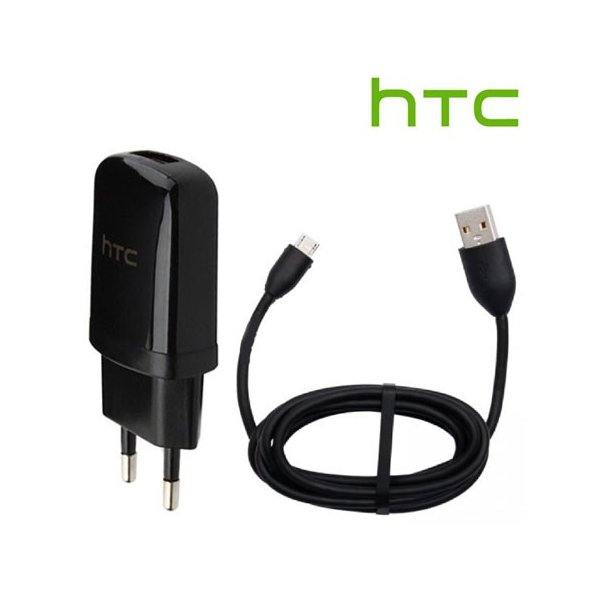 CARICATORE DA RETE 1000mAh ORIGINALE HTC CON 1 PORTA USB + CAVO MICRO USB COLORE NERO TC-E250 BULK