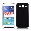 CUSTODIA GEL TPU SILICONE ULTRA SLIM 0,3mm per SAMSUNG SM-J200F GALAXY J2 COLORE NERO TRASPARENTE