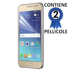 PELLICOLA PROTEGGI DISPLAY per SAMSUNG SM-J200F GALAXY J2 CONFEZIONE 2 PEZZI