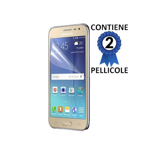 PELLICOLA PROTEGGI DISPLAY per SAMSUNG SM-J200F GALAXY J2 CONFEZIONE 2 PEZZI