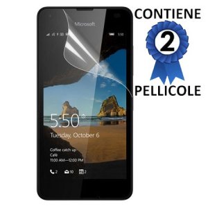 PELLICOLA PROTEGGI DISPLAY per MICROSOFT LUMIA 550 CONFEZIONE 2 PEZZI