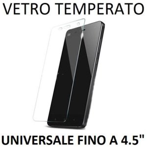 PELLICOLA PROTEGGI DISPLAY UNIVERSALE VETRO TEMPERATO 0,33mm PER DISPOSITIVI FINO A 4.5" POLLICI DIMENSIONI 125 mm X 61 mm