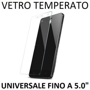 PELLICOLA PROTEGGI DISPLAY UNIVERSALE VETRO TEMPERATO 0,33mm PER DISPOSITIVI FINO A 5" POLLICI DIMENSIONI 136 mm X 67 mm