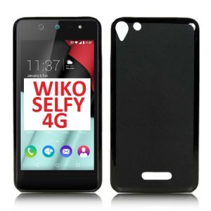 CUSTODIA GEL TPU SILICONE per WIKO SELFY 4G COLORE NERO