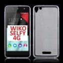 CUSTODIA GEL TPU SILICONE per WIKO SELFY 4G COLORE BIANCO TRASPARENTE