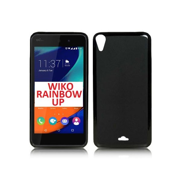 CUSTODIA GEL TPU SILICONE per WIKO RAINBOW UP COLORE NERO