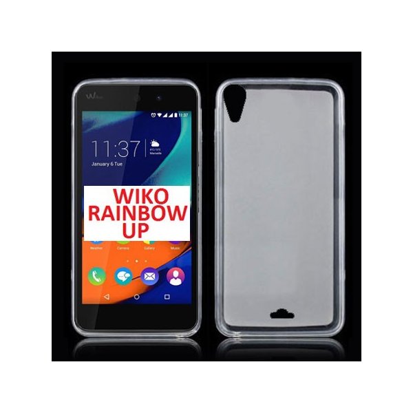 CUSTODIA GEL TPU SILICONE per WIKO RAINBOW UP COLORE BIANCO TRASPARENTE