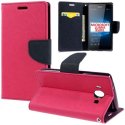 CUSTODIA FLIP ORIZZONTALE per MICROSOFT LUMIA 950 XL, LUMIA 950 XL DUAL CON INTERNO IN TPU, STAND E PORTA CARTE COLORE FUCSIA