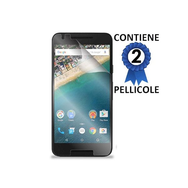 PELLICOLA PROTEGGI DISPLAY per LG NEXUS 5X, H791, H790 CONFEZIONE 2 PEZZI