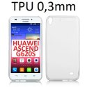 CUSTODIA GEL TPU SILICONE ULTRA SLIM 0,3mm TRASPARENTE per HUAWEI ASCEND G620s, HONOR 4 PLAY