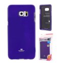 CUSTODIA GEL TPU SILICONE per SAMSUNG SM-G928 GALAXY S6 EDGE PLUS COLORE VIOLA LUCIDO CON GLITTER ALTA QUALITA' MERCURY