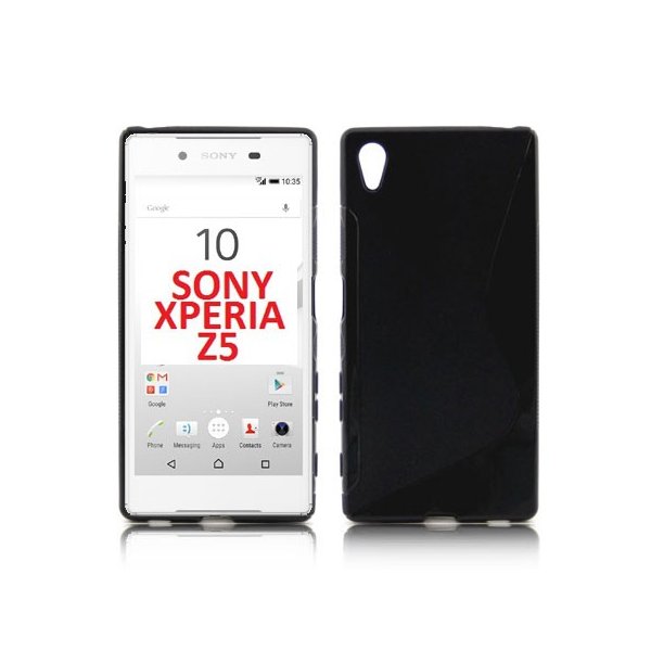 CUSTODIA GEL TPU SILICONE DOUBLE per SONY XPERIA Z5, XPERIA Z5 DUAL COLORE NERO