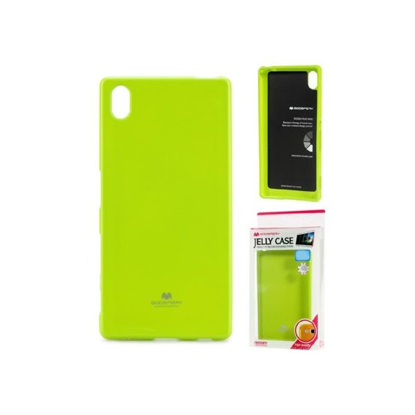 CUSTODIA GEL TPU SILICONE per SONY XPERIA Z5, XPERIA Z5 DUAL COLORE VERDE LUCIDO CON GLITTER ALTA QUALITA' MERCURY BLISTER