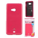 CUSTODIA GEL TPU SILICONE per MICROSOFT LUMIA 540 DUAL SIM COLORE FUCSIA LUCIDO CON GLITTER ALTA QUALITA' MERCURY BLISTER