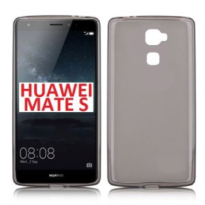 CUSTODIA GEL TPU SILICONE per HUAWEI MATE S COLORE NERO TRASPARENTE