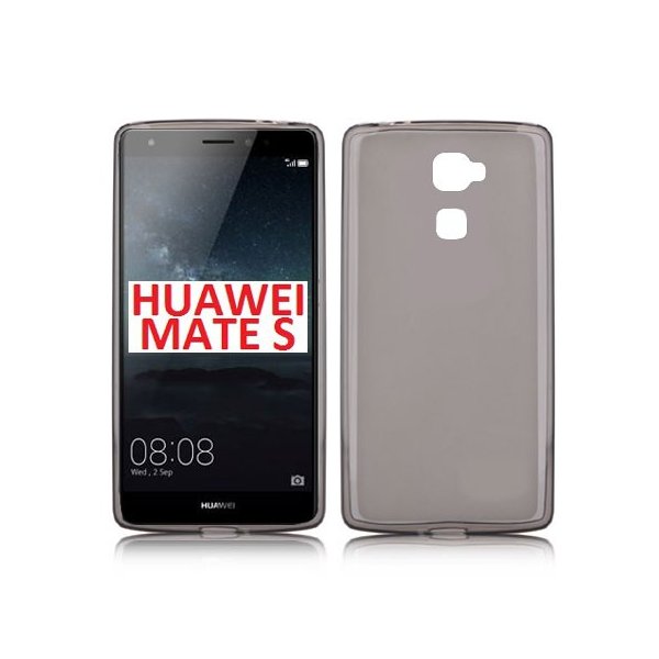 CUSTODIA GEL TPU SILICONE per HUAWEI MATE S COLORE NERO TRASPARENTE