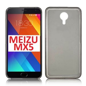 CUSTODIA GEL TPU SILICONE per MEIZU MX5 COLORE NERO TRASPARENTE