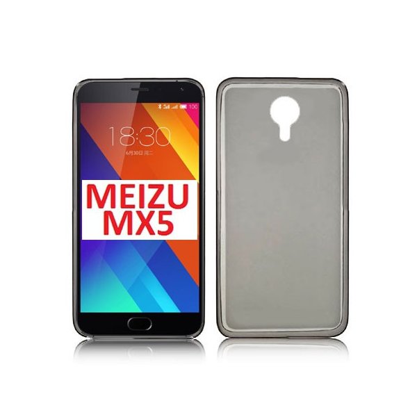 CUSTODIA GEL TPU SILICONE per MEIZU MX5 COLORE NERO TRASPARENTE