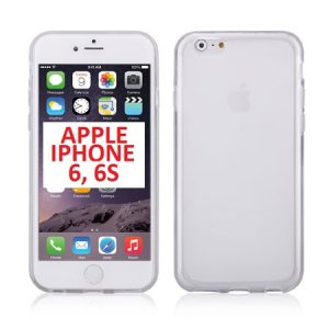 CUSTODIA GEL TPU SILICONE per APPLE IPHONE 6, IPHONE 6S 4.7" POLLICI COLORE BIANCO TRASPARENTE