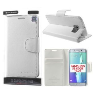 CUSTODIA FLIP ORIZZONTALE PELLE per SAMSUNG SM-G928 GALAXY S6 EDGE PLUS CON INTERNO IN TPU E STAND COLORE BIANCO SONATA MERCURY