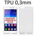 CUSTODIA GEL TPU SILICONE ULTRA SLIM 0,3mm TRASPARENTE per HUAWEI HONOR 6 PLUS