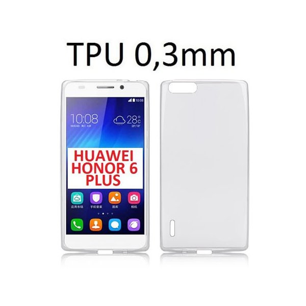 CUSTODIA GEL TPU SILICONE ULTRA SLIM 0,3mm TRASPARENTE per HUAWEI HONOR 6 PLUS