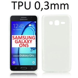 CUSTODIA GEL TPU SILICONE ULTRA SLIM 0,3mm TRASPARENTE per SAMSUNG SM-G550 GALAXY ON5