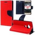 CUSTODIA FLIP ORIZZONTALE per HUAWEI G8, GX8 CON INTERNO IN TPU SILICONE, STAND, PORTA CARTE E CHIUSURA MAGNETICA COLORE ROSSO