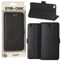 CUSTODIA FLIP ORIZZONTALE SIMILPELLE per HUAWEI ASCEND P8 CON INTERNO IN TPU, STAND E PORTA CARTE COLORE NERO ALTA QUALITA'