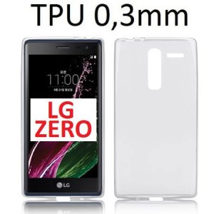 CUSTODIA GEL TPU SILICONE ULTRA SLIM 0,3mm TRASPARENTE per LG ZERO, H650E