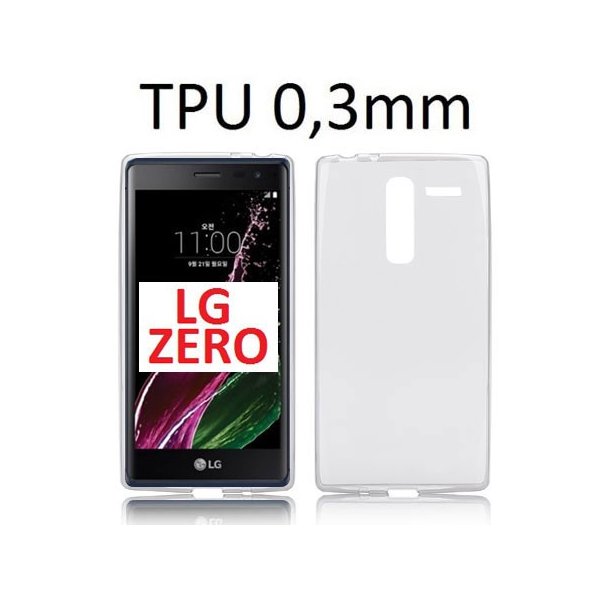 CUSTODIA GEL TPU SILICONE ULTRA SLIM 0,3mm TRASPARENTE per LG ZERO, H650E