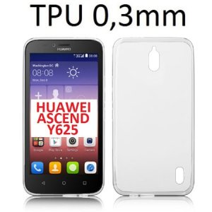 CUSTODIA GEL TPU SILICONE ULTRA SLIM 0,3mm TRASPARENTE per HUAWEI ASCEND Y625