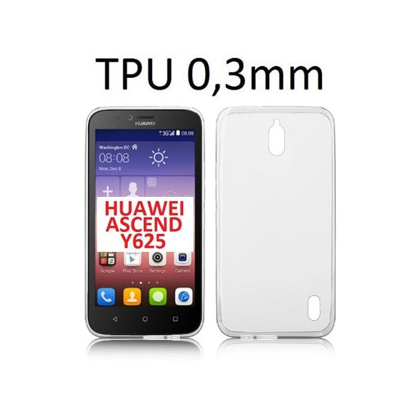 CUSTODIA GEL TPU SILICONE ULTRA SLIM 0,3mm TRASPARENTE per HUAWEI ASCEND Y625