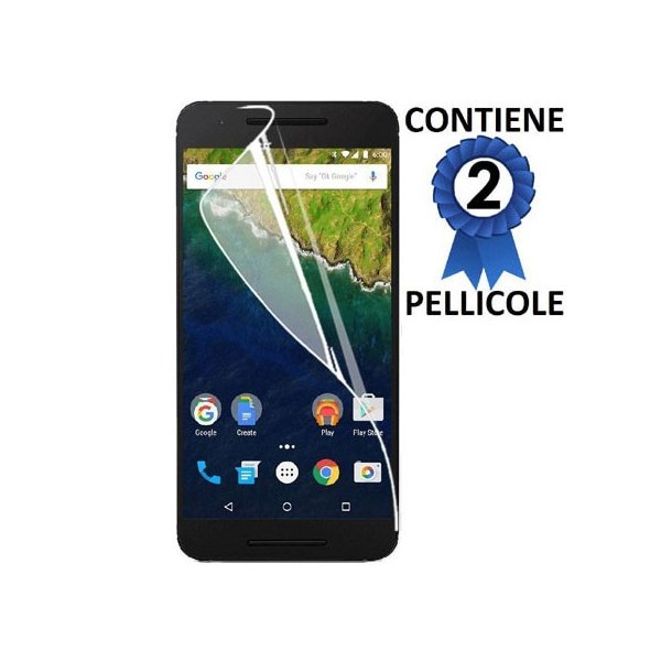 PELLICOLA PROTEGGI DISPLAY per HUAWEI NEXUS 6P CONFEZIONE 2 PEZZI