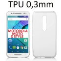 CUSTODIA GEL TPU SILICONE ULTRA SLIM 0,3mm TRASPARENTE per MOTOROLA MOTO X STYLE