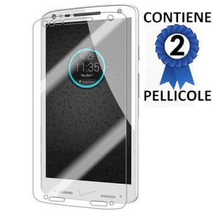 PELLICOLA PROTEGGI DISPLAY per MOTOROLA MOTO X FORCE (XT1580), MOTO DROID TURBO 2 CONFEZIONE 2 PEZZI