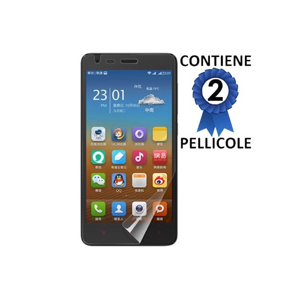 PELLICOLA PROTEGGI DISPLAY per XIAOMI REDMI 2, HONGMI 2 CONFEZIONE 2 PEZZI