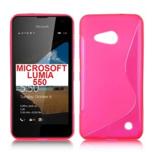 CUSTODIA GEL TPU SILICONE DOUBLE per MICROSOFT LUMIA 550 COLORE ROSA