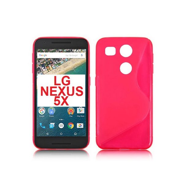 CUSTODIA GEL TPU SILICONE DOUBLE per LG NEXUS 5X, H791, H790 COLORE ROSA