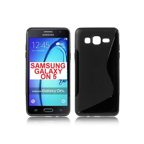 CUSTODIA GEL TPU SILICONE DOUBLE per SAMSUNG SM-G550 GALAXY ON5 COLORE NERO