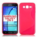 CUSTODIA GEL TPU SILICONE DOUBLEp er SAMSUNG SM-G550 GALAXY ON5 COLORE ROSA