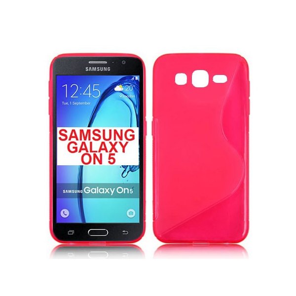 CUSTODIA GEL TPU SILICONE DOUBLEp er SAMSUNG SM-G550 GALAXY ON5 COLORE ROSA