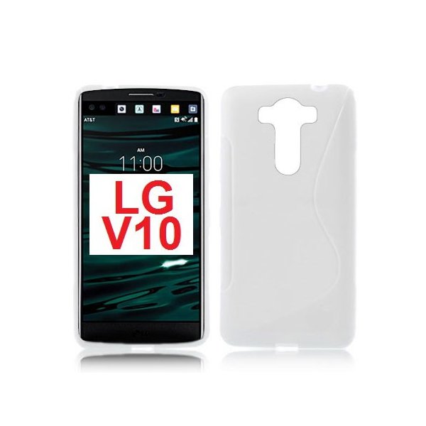 CUSTODIA GEL TPU SILICONE DOUBLE per LG V10, F600K, F600L, F600S COLORE BIANCO