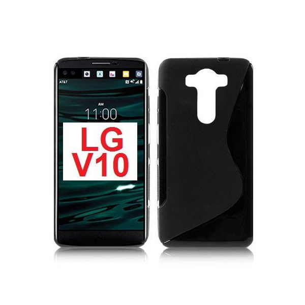 CUSTODIA GEL TPU SILICONE DOUBLE per LG V10, F600K, F600L, F600S COLORE NERO