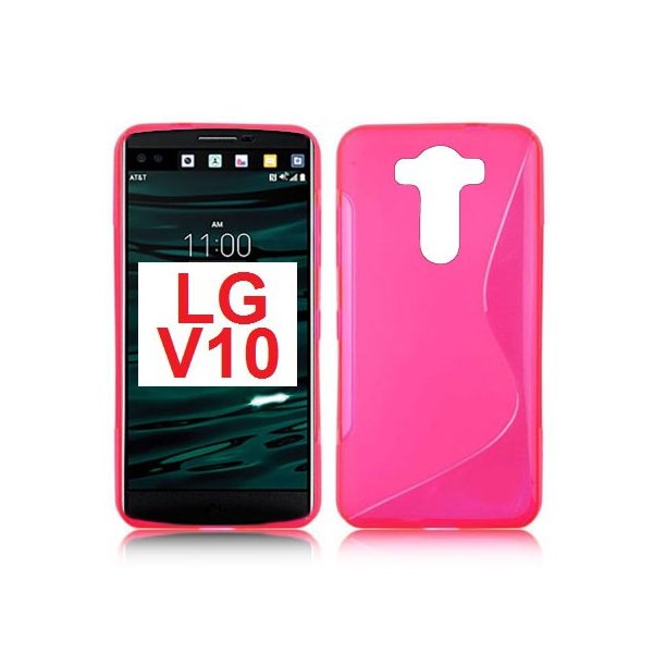 CUSTODIA GEL TPU SILICONE DOUBLE per LG V10, F600K, F600L, F600S COLORE ROSA