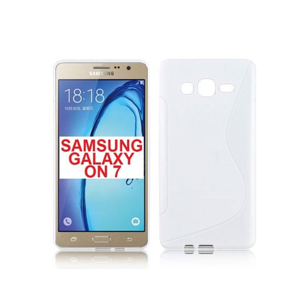 CUSTODIA GEL TPU SILICONE DOUBLE per SAMSUNG SM-G600 GALAXY ON7 COLORE BIANCO