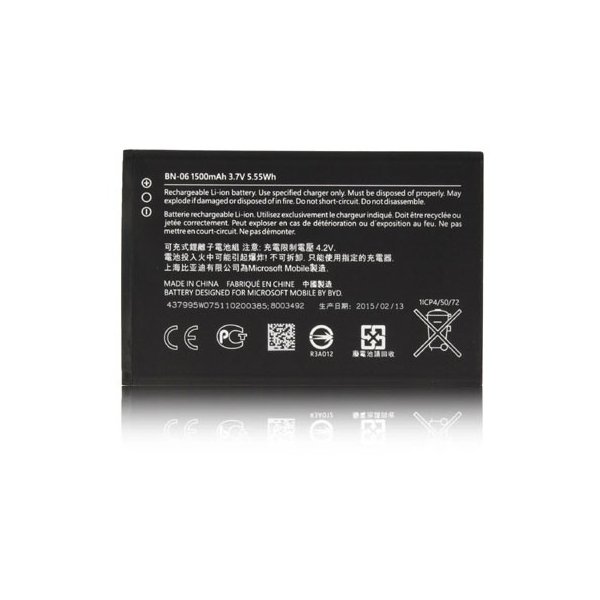 BATTERIA ORIGINALE MICROSOFT BN-06 per MICROSOFT LUMIA 430 DUAL SIM 1500 mAh LI-ION BULK